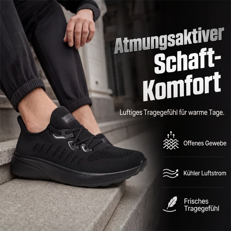 Leichte Herren Sneaker mit atmungsaktivem Mesh-Obermaterial