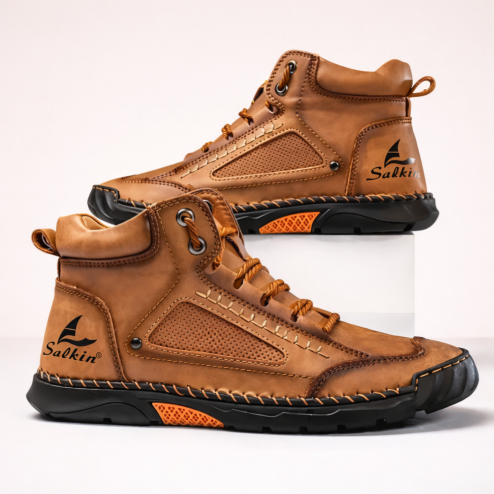 Herren Komfort-Schnürstiefel mit Fußgewölbe-Unterstützung
