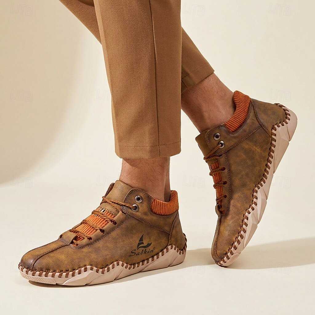 [Copy]Herren Leder-Slipper mit Fußgewölbestütze