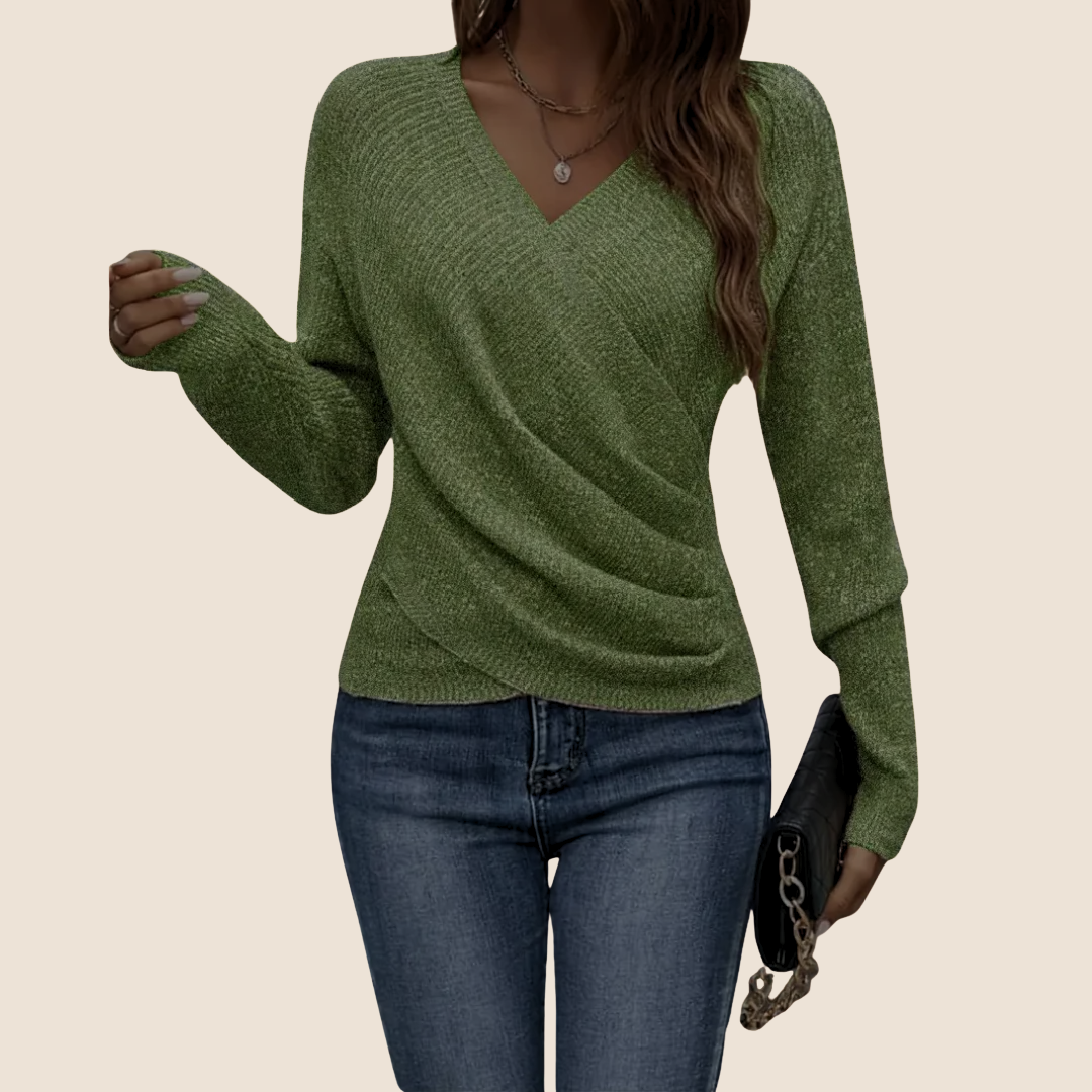 Anette™ -  Luxuriöses Oberteil mit V-Ausschnitt