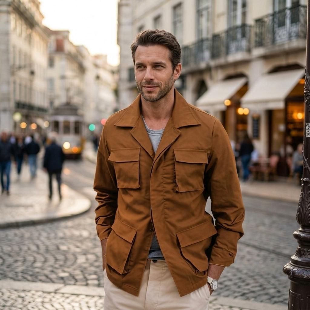 Neuer Herren-Mittellanger Trenchcoat, Frühling Herbst Lässiger Offen zu tragender Übermantel, Europäischer Amerikanischer Stil Outwear