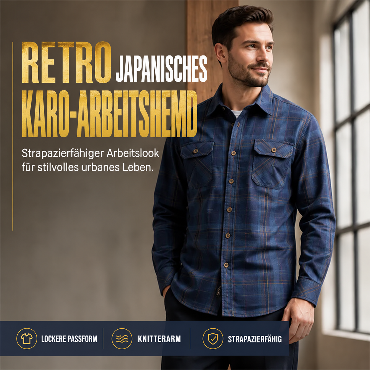 ✨Men's Casual Plaid Long Sleeve Shirt – Classic Long Sleeve Check Shirt For Everyday Smart-Casual Style 👔