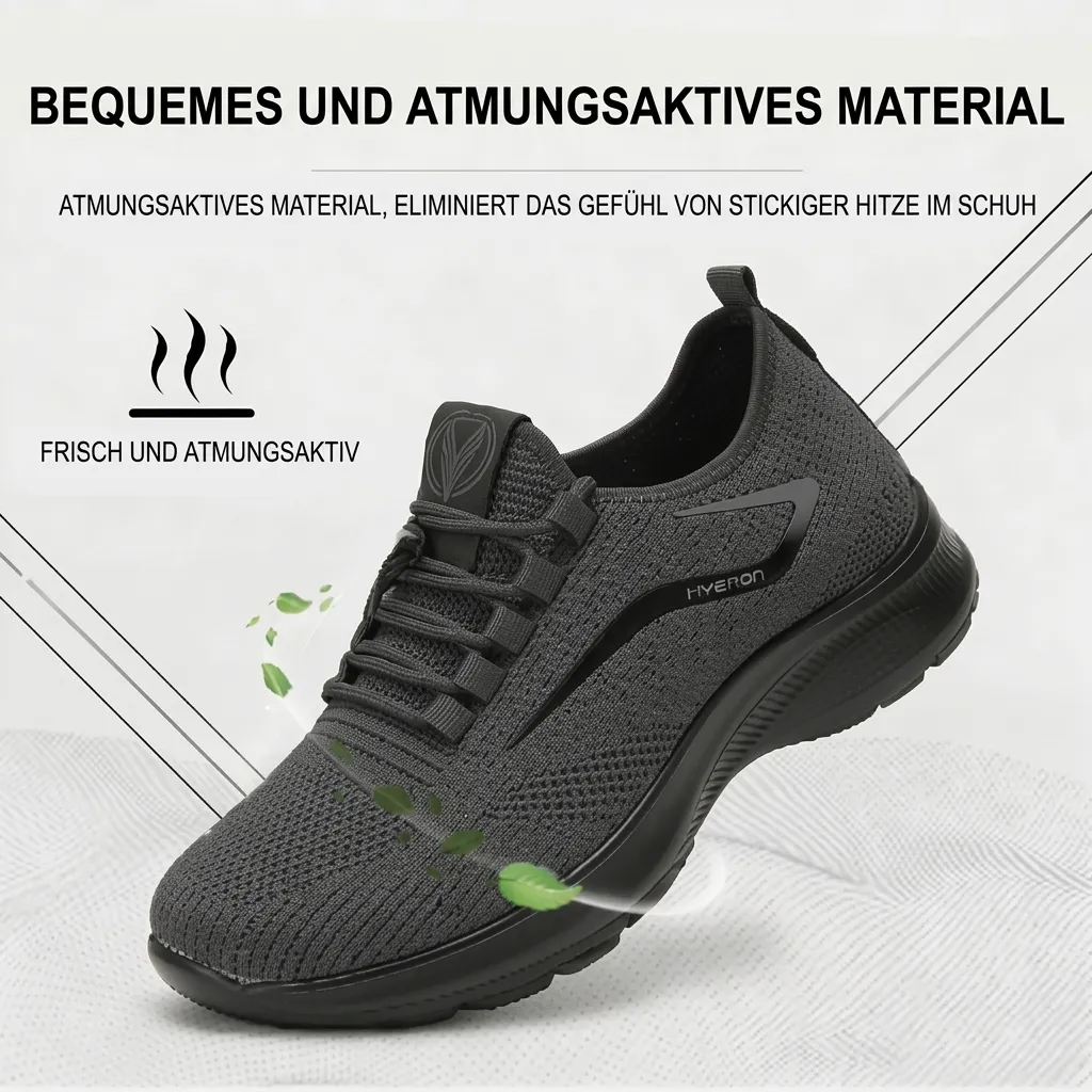 Atmungsaktive und leichte Sportschuhe – Ergonomisch geformte, weiche und bequeme orthopädische Herren-Sportschuhe (bieten Unterstützung des Fußgewölbes und lindern Beschwerden) | Kostenloser Versand