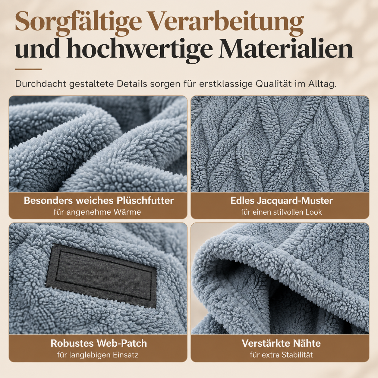 Herren Winter-Hoodie mit Futter, Jacquardmuster und langen Ärmeln – Pullover-Sweatshirt für Freizeit und Outdoor ✨