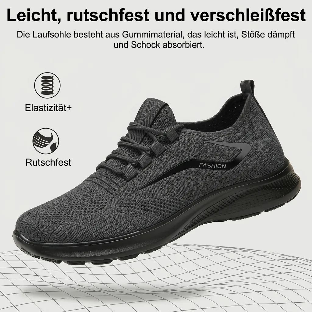 Atmungsaktive und leichte Sportschuhe – Ergonomisch geformte, weiche und bequeme orthopädische Herren-Sportschuhe (bieten Unterstützung des Fußgewölbes und lindern Beschwerden) | Kostenloser Versand