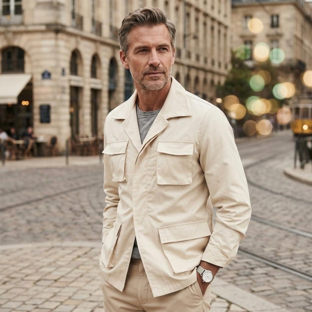Neuer Herren-Mittellanger Trenchcoat, Frühling Herbst Lässiger Offen zu tragender Übermantel, Europäischer Amerikanischer Stil Outwear