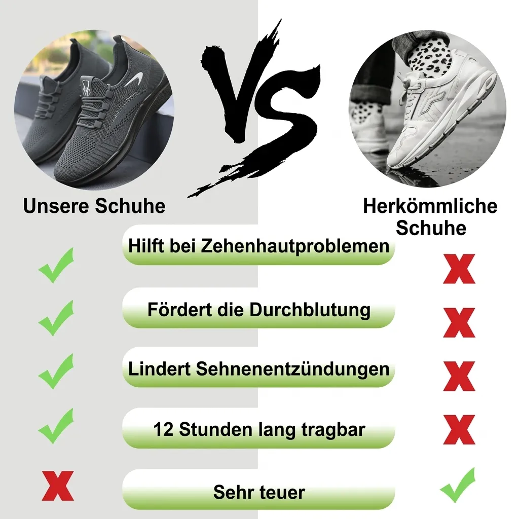 Atmungsaktive und leichte Sportschuhe – Ergonomisch geformte, weiche und bequeme orthopädische Herren-Sportschuhe (bieten Unterstützung des Fußgewölbes und lindern Beschwerden) | Kostenloser Versand