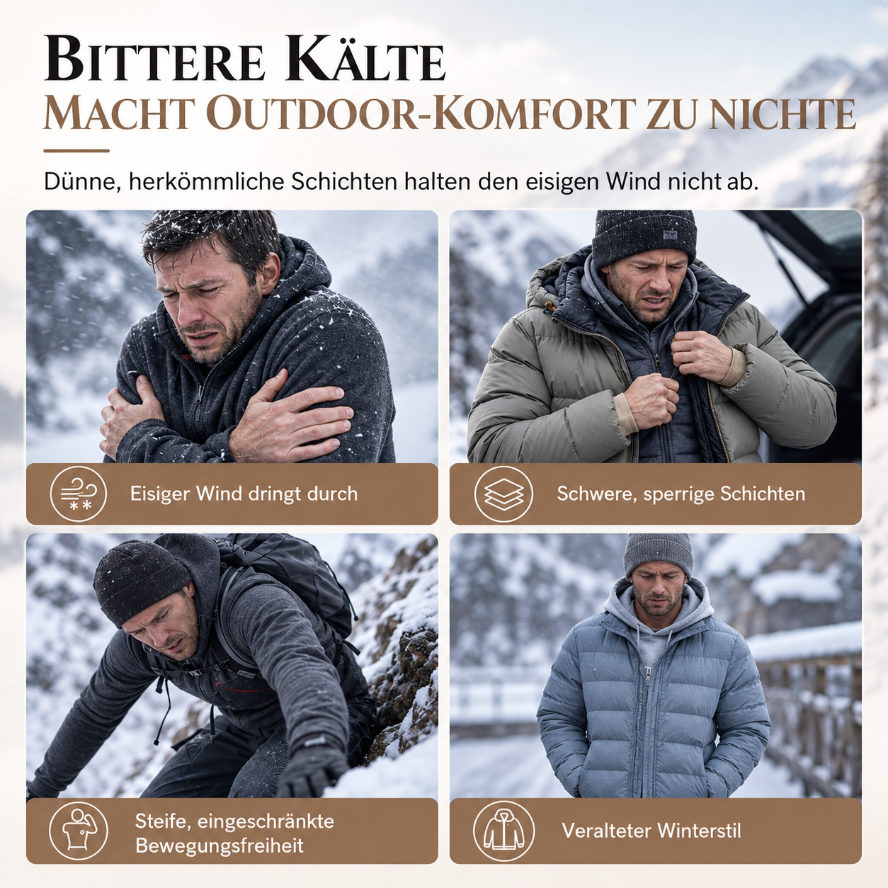 Herren Winter-Hoodie mit Futter, Jacquardmuster und langen Ärmeln – Pullover-Sweatshirt für Freizeit und Outdoor ✨