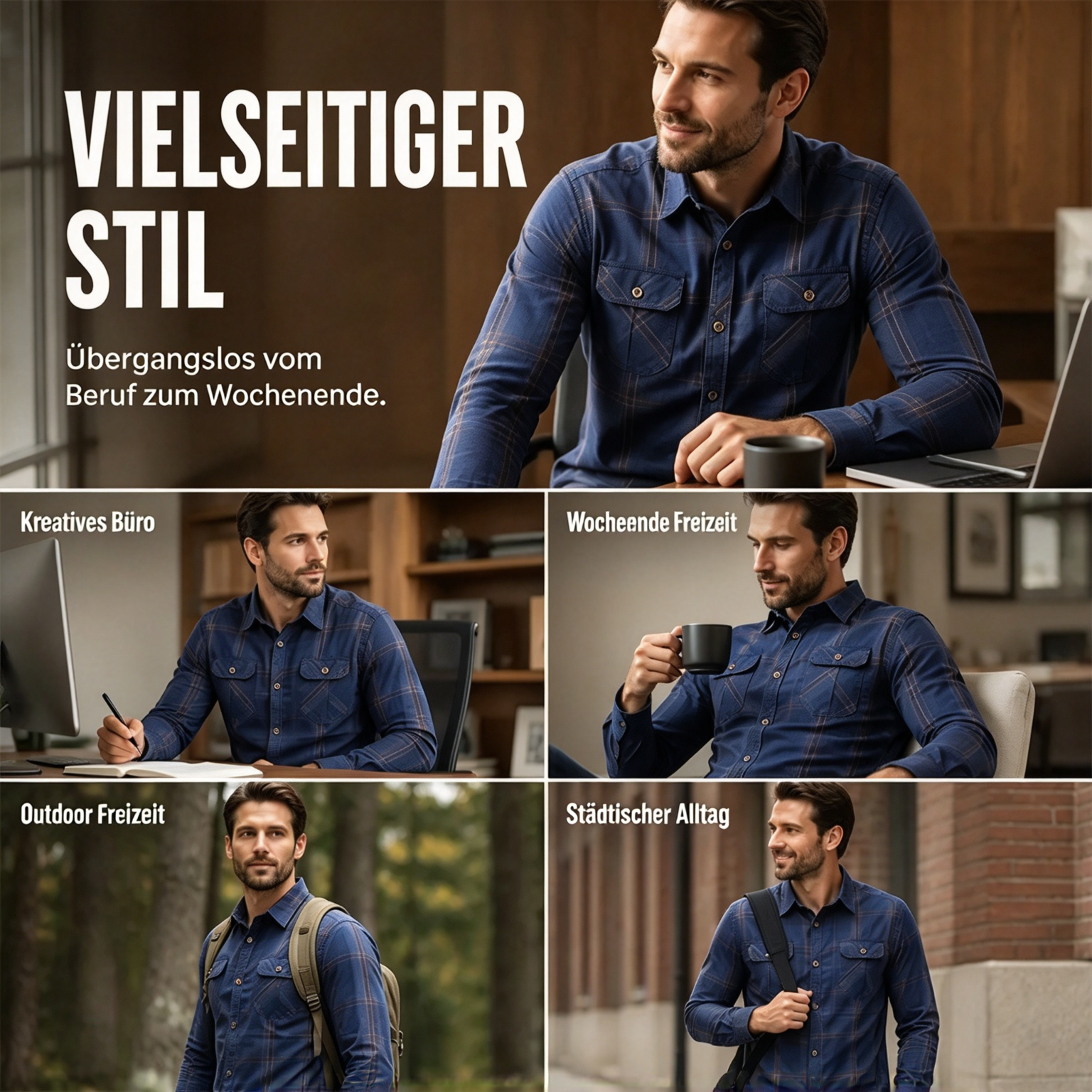 ✨Men's Casual Plaid Long Sleeve Shirt – Classic Long Sleeve Check Shirt For Everyday Smart-Casual Style 👔