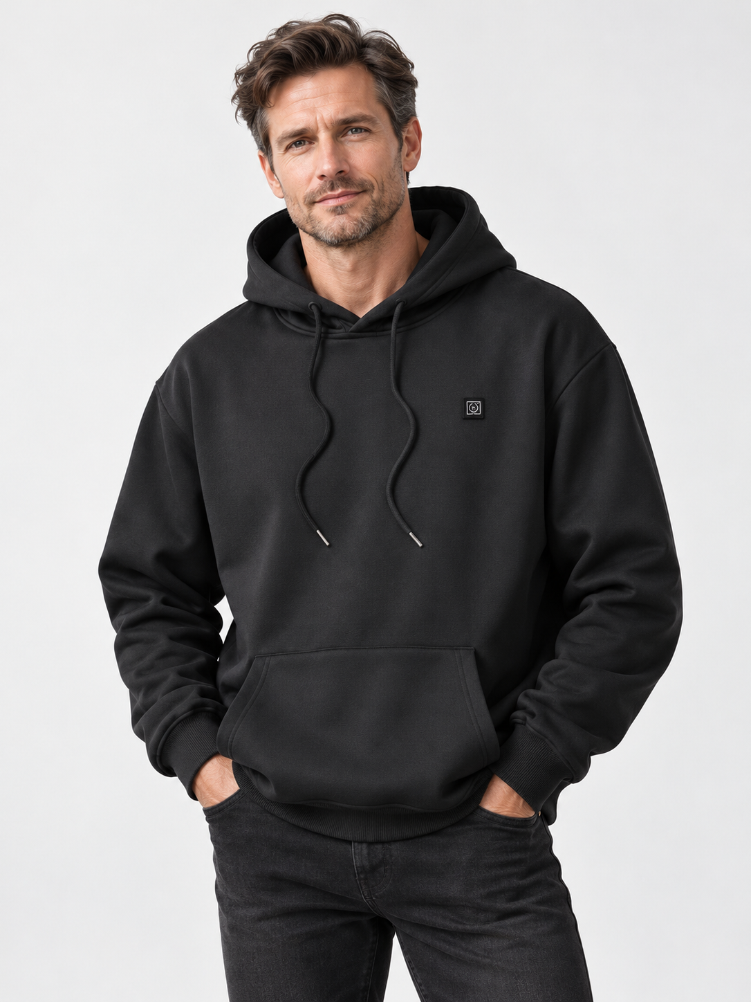 Herrwert | Beheizbarer Herren-Kapuzenpullover mit USB-Powerbank und 3 Heizstufen