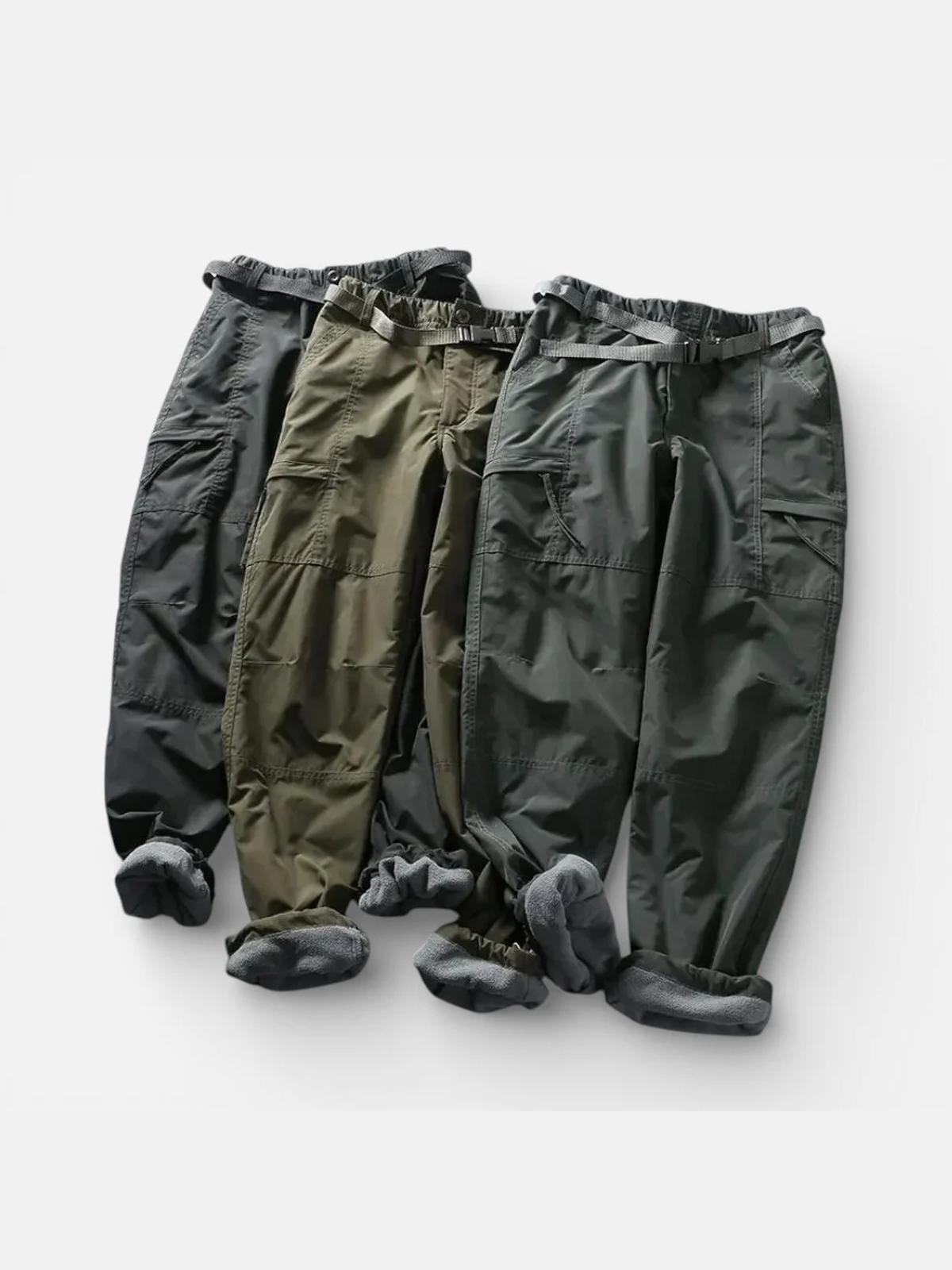 Herrwert | Herren Thermo-Cargohose mit warmem Fleecefutter und praktischen Seitentaschen