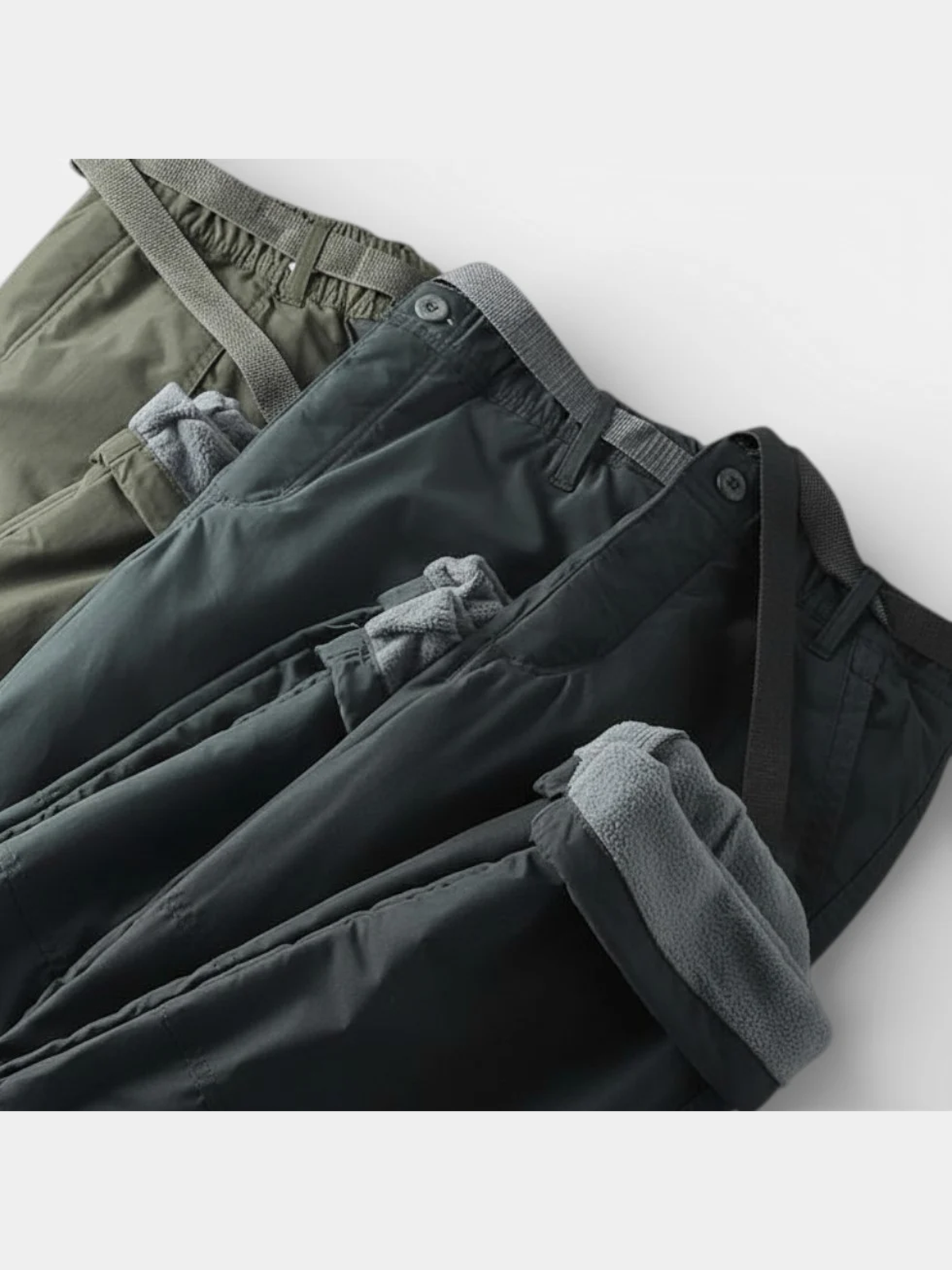 Herrwert | Herren Thermo-Cargohose mit warmem Fleecefutter und praktischen Seitentaschen