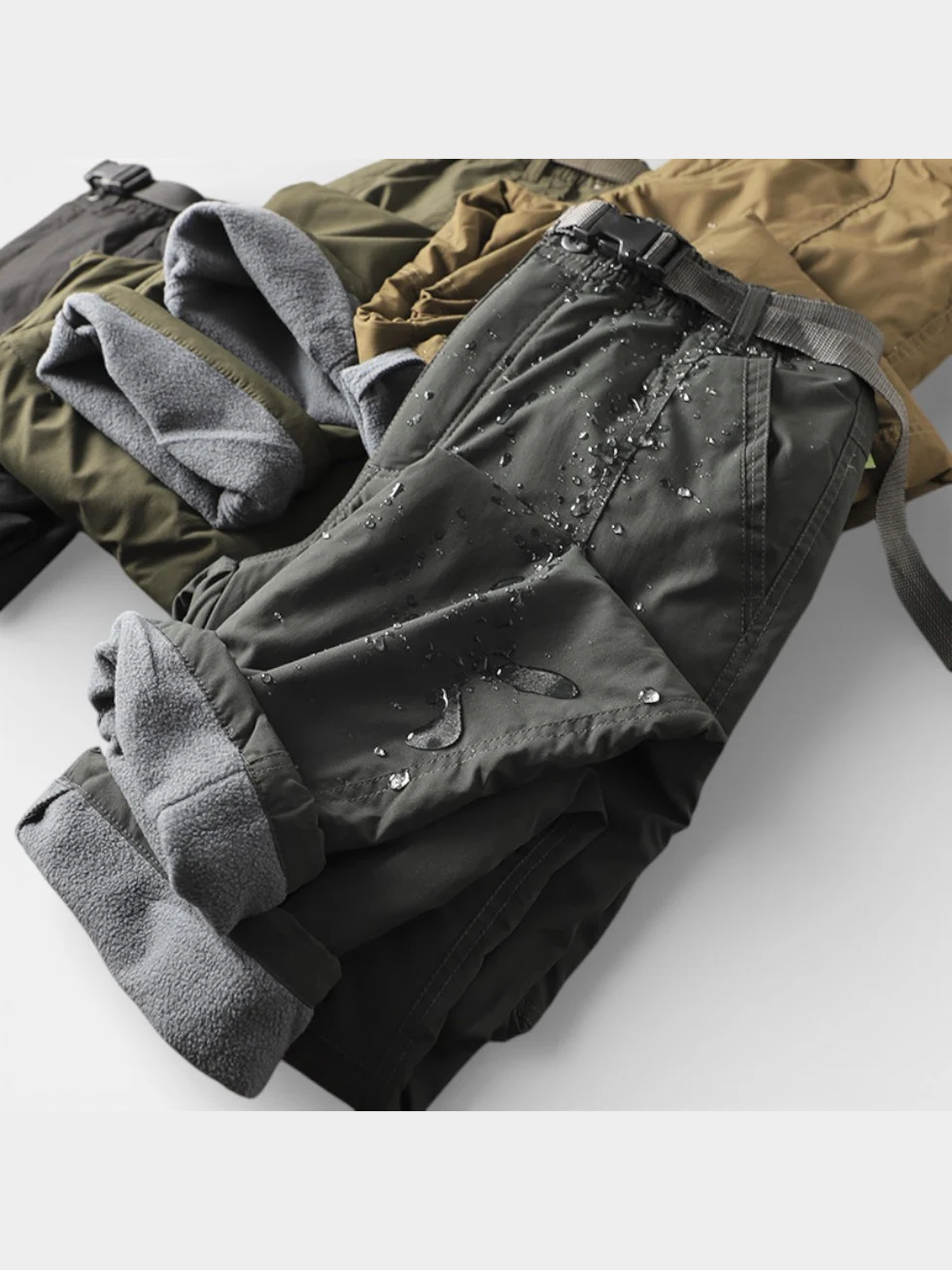 Herrwert | Herren Thermo-Cargohose mit warmem Fleecefutter und praktischen Seitentaschen