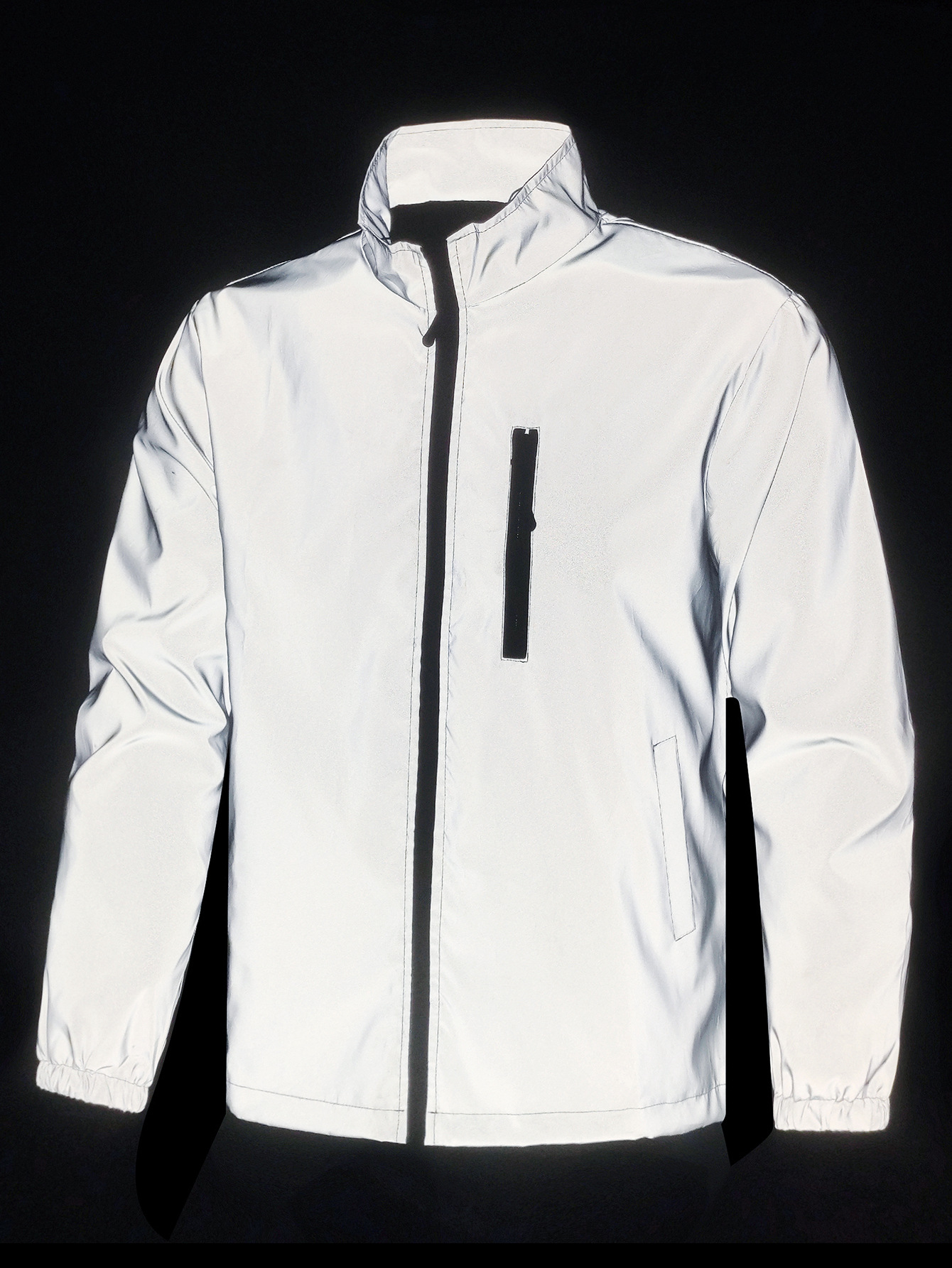 Herrwert | Herren Reflektorjacke mit Stehkragen und funktionalen Reißverschlusstaschen