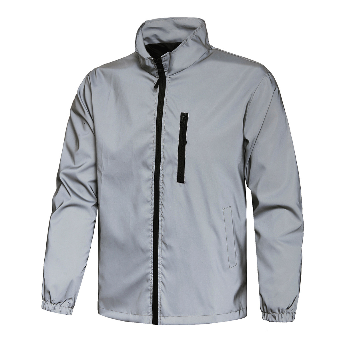 Herrwert | Herren Reflektorjacke mit Stehkragen und funktionalen Reißverschlusstaschen