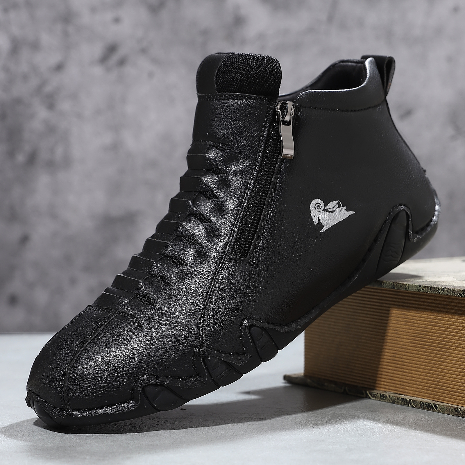 Bestseller Handgenähte Damenschuhe mit Gummisohle – Bequeme flache Mütterschuhe für Herbst und Winter
