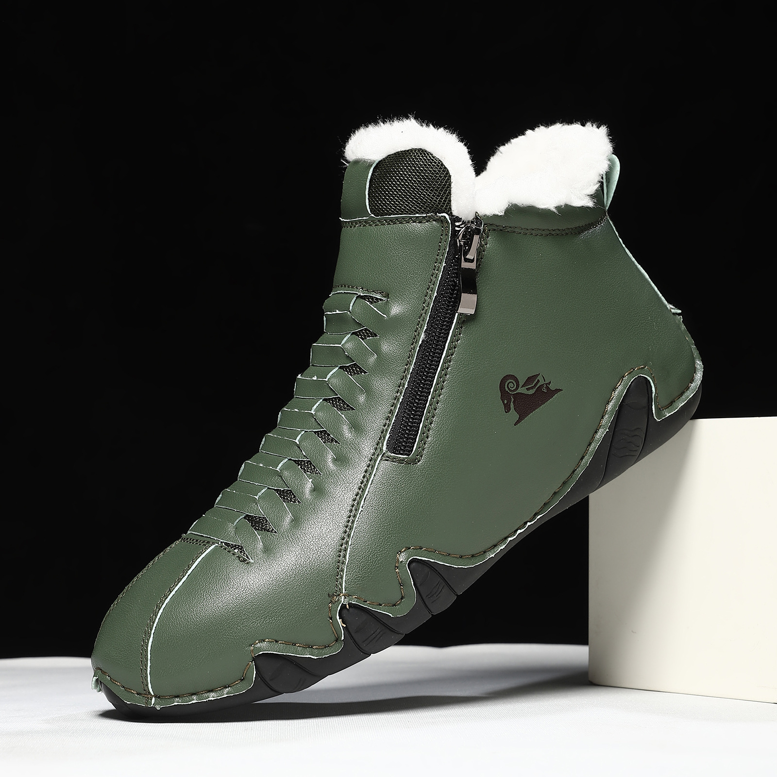 Bestseller Handgenähte Damenschuhe mit Gummisohle – Bequeme flache Mütterschuhe für Herbst und Winter
