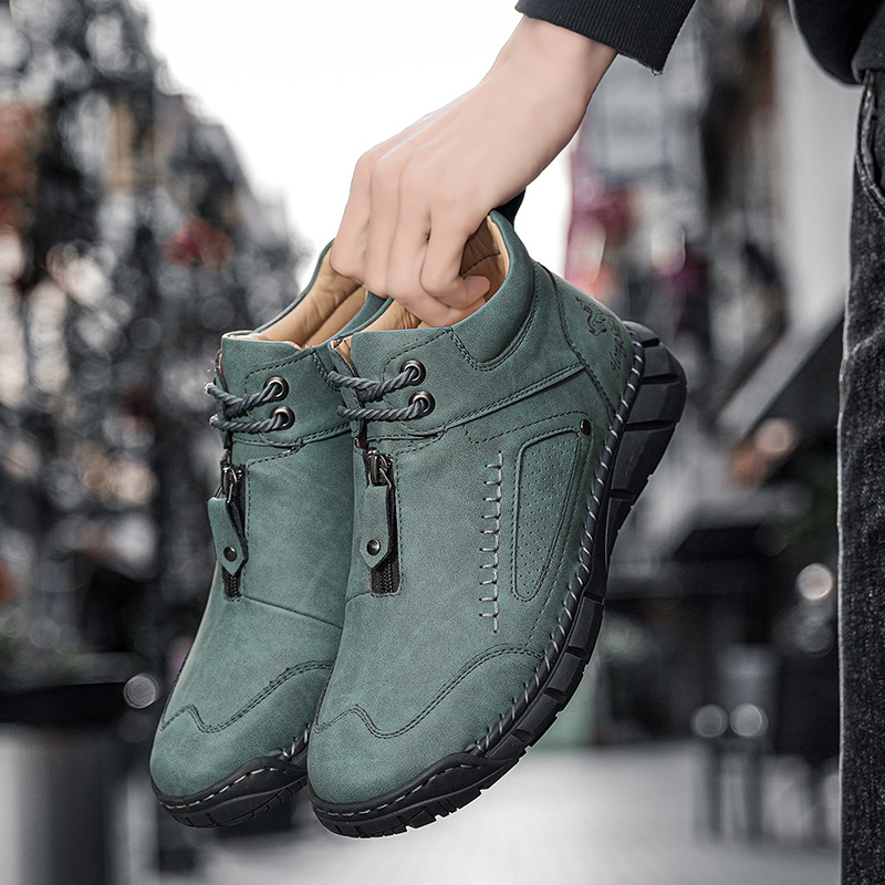 Men's Orthopedic Walking Shoes - Stable Leather Upper | Wide Toe Fit | Healthy Blood Flow | Arch Support Inside | Waterproof | Pressure Relief