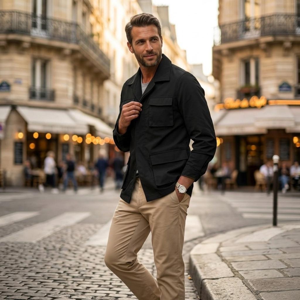 Neuer Herren-Mittellanger Trenchcoat, Frühling Herbst Lässiger Offen zu tragender Übermantel, Europäischer Amerikanischer Stil Outwear