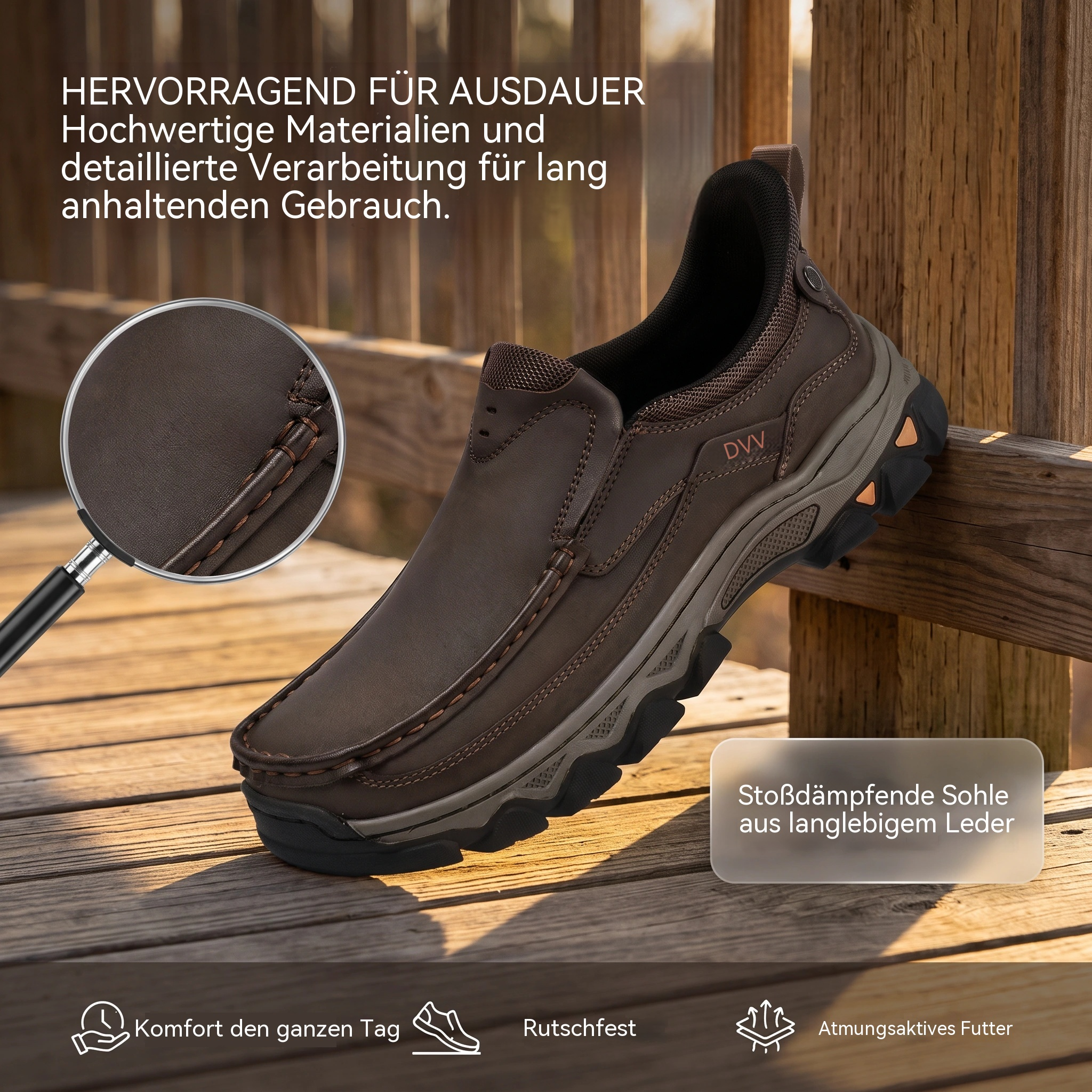 Herrwert - Handgefertigte Herren-Slip-Ons aus Rindsleder