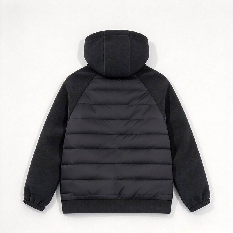 Herrwert | Herren Hybrid-Steppjacke mit Kapuze und wärmender Polsterung für den Winter