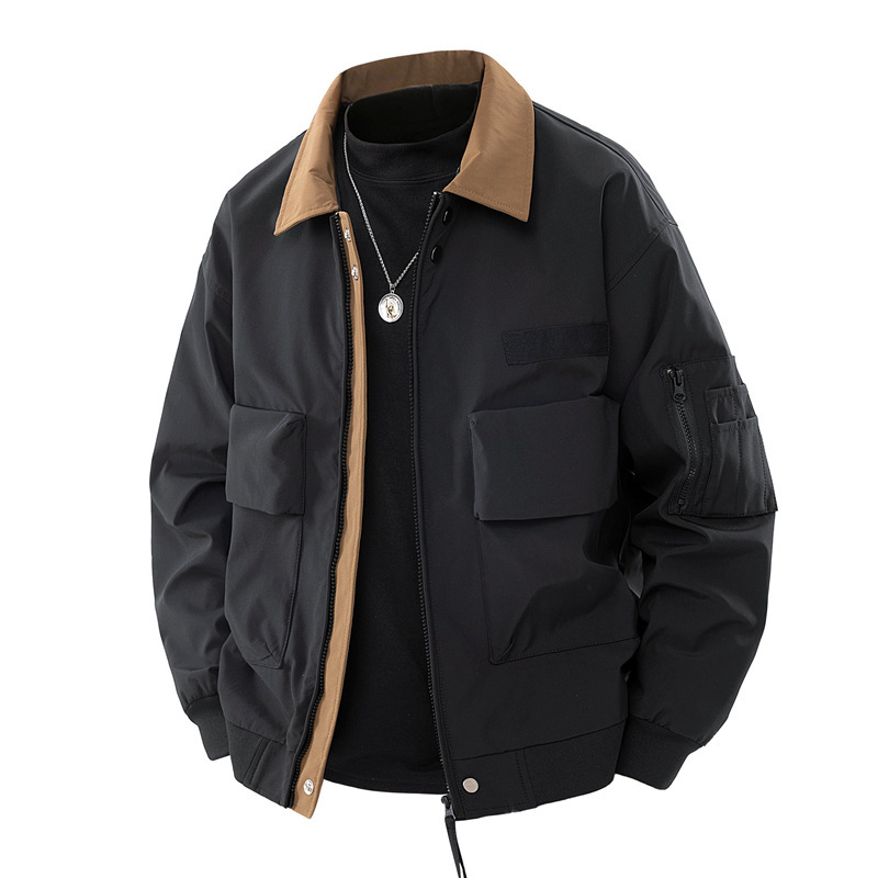 Herrwert | Herren Cargo-Bomberjacke mit großen Taschen im modernen Freizeitstil