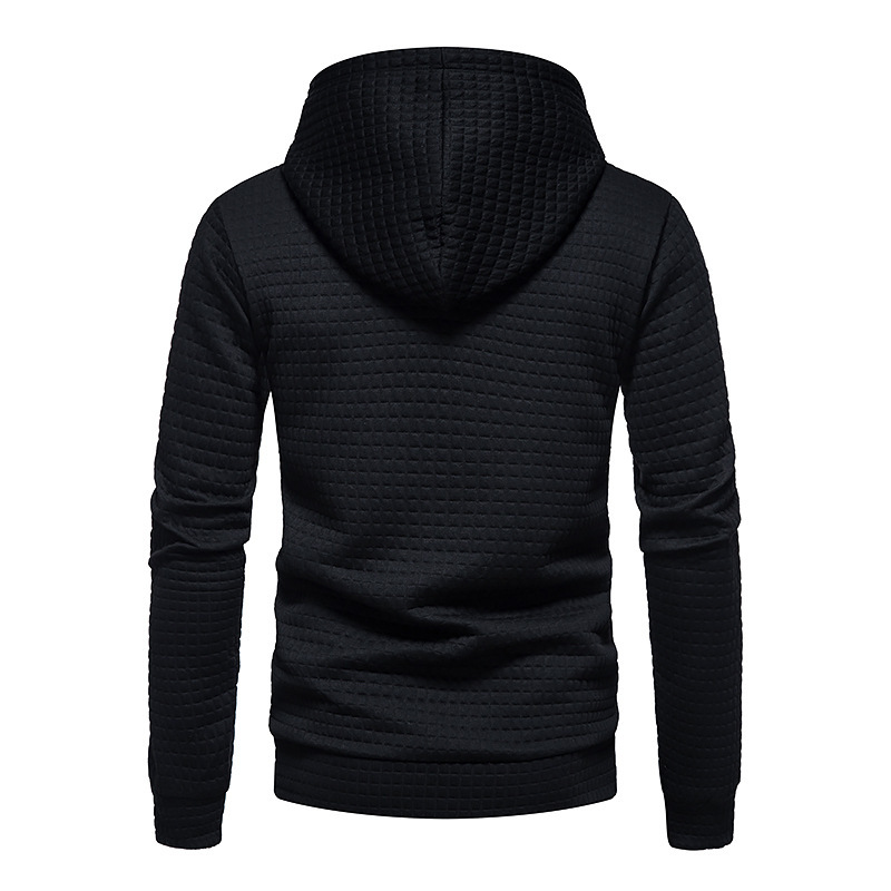 Herrwert | Herren Kapuzenpullover mit strukturierter Waffeloptik und Kängurutasche