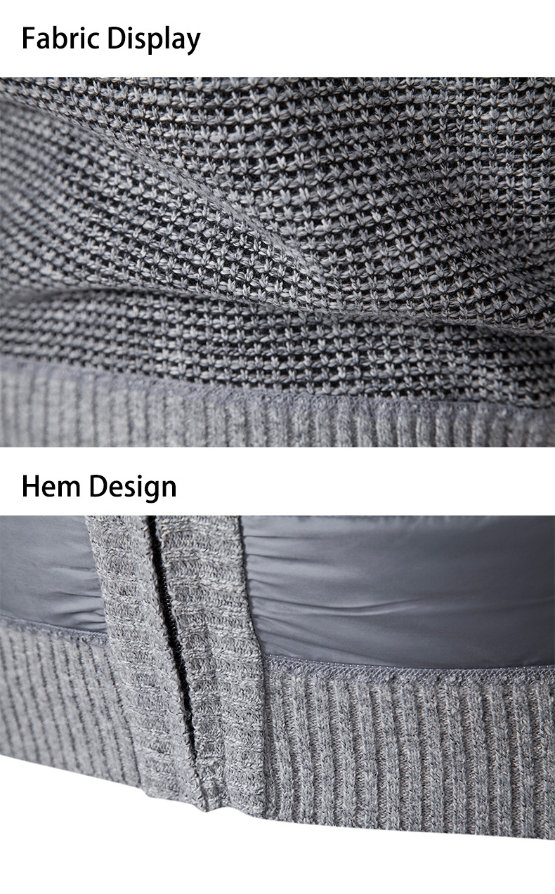 Herrwert | Herren Thermo-Strickjacke mit Stehkragen, warmer Fütterung und Steppfront