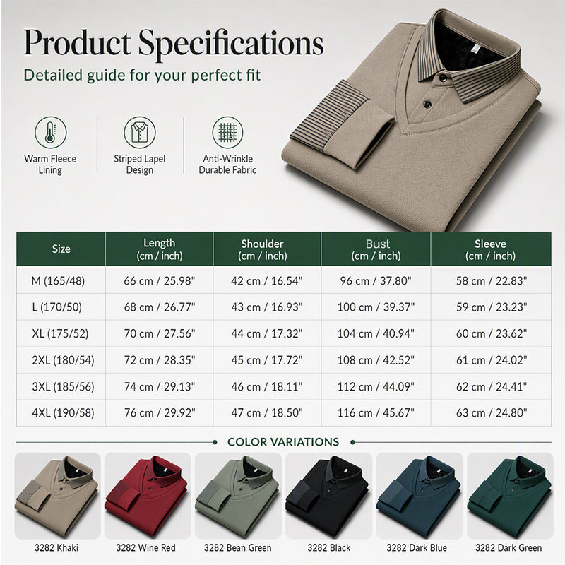Herrwert Herren-Langarmshirt im 2-in-1-Look mit Fleece-Futter für winterliche Wärme und hohen Alltagskomfort