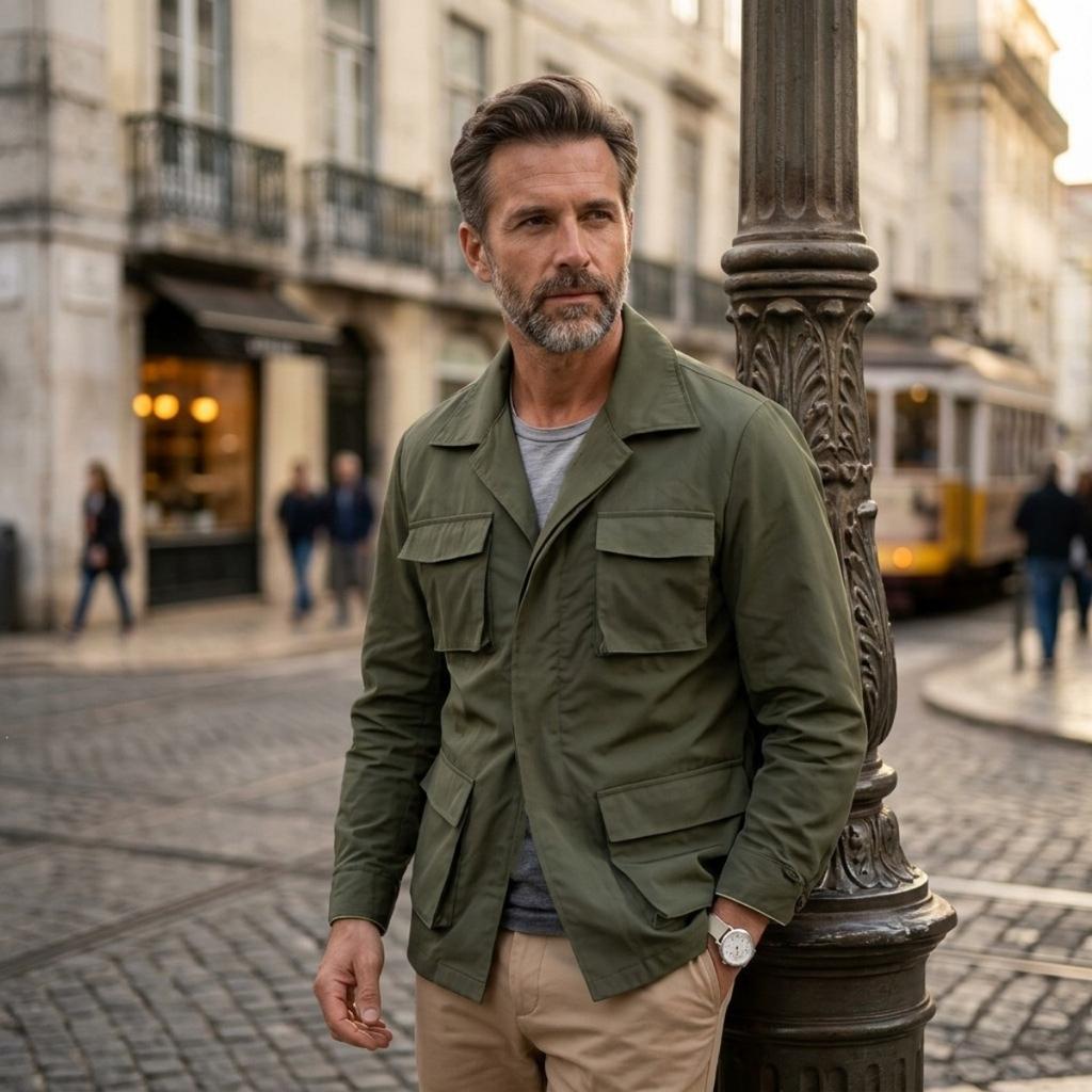 Neuer Herren-Mittellanger Trenchcoat, Frühling Herbst Lässiger Offen zu tragender Übermantel, Europäischer Amerikanischer Stil Outwear