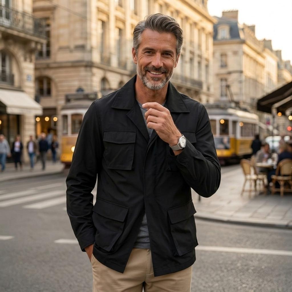 Neuer Herren-Mittellanger Trenchcoat, Frühling Herbst Lässiger Offen zu tragender Übermantel, Europäischer Amerikanischer Stil Outwear