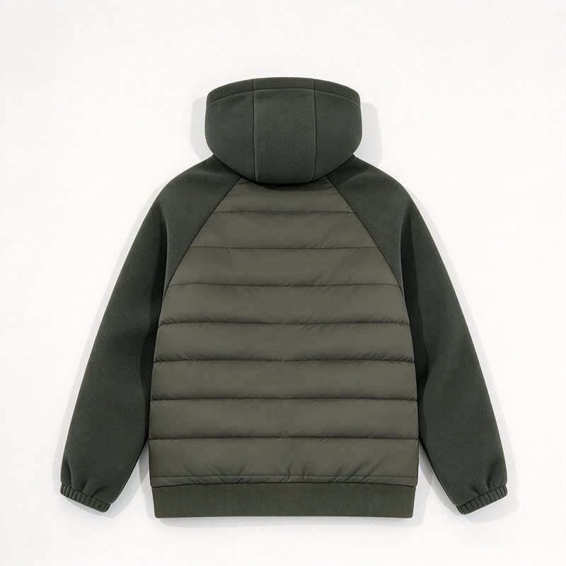 Herrwert | Herren Hybrid-Steppjacke mit Kapuze und wärmender Polsterung für den Winter