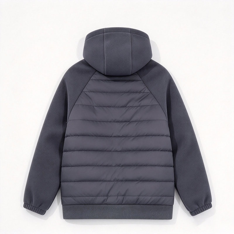 Herrwert | Herren Hybrid-Steppjacke mit Kapuze und wärmender Polsterung für den Winter