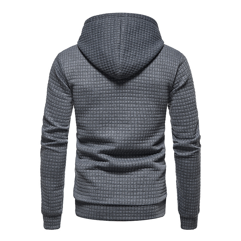 Herrwert | Herren Kapuzenpullover mit strukturierter Waffeloptik und Kängurutasche