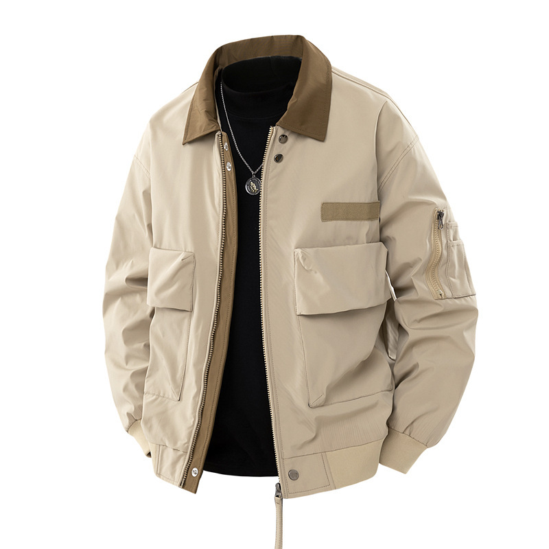 Herrwert | Herren Cargo-Bomberjacke mit großen Taschen im modernen Freizeitstil