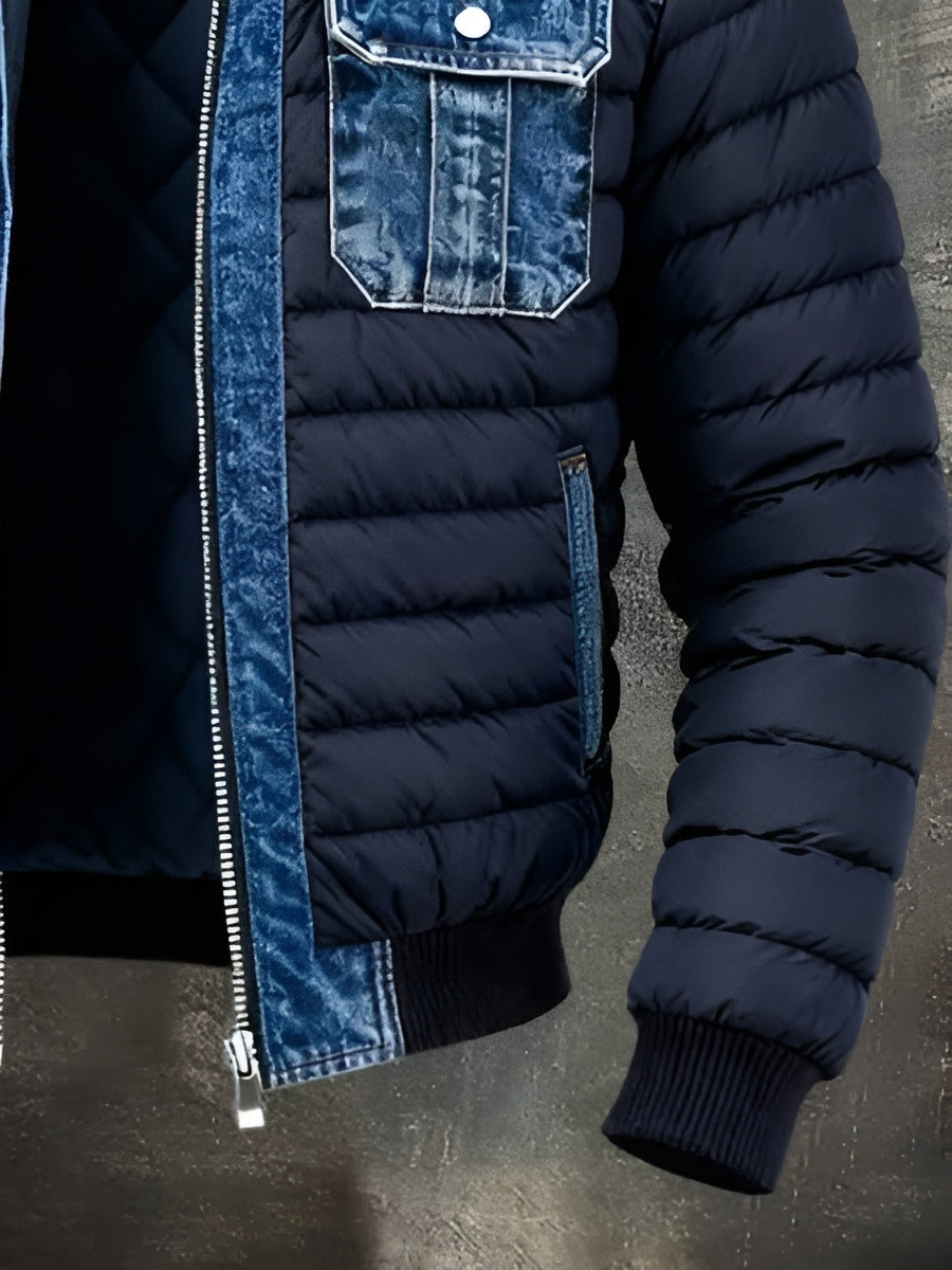 Herrwert | Herren Thermo-Denim-Hybridjacke mit warmem Futter für kalte Tage