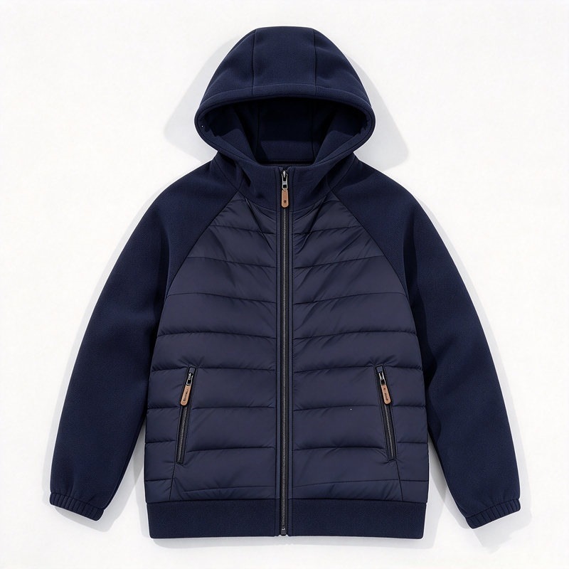 Herrwert | Herren Hybrid-Steppjacke mit Kapuze und wärmender Polsterung für den Winter