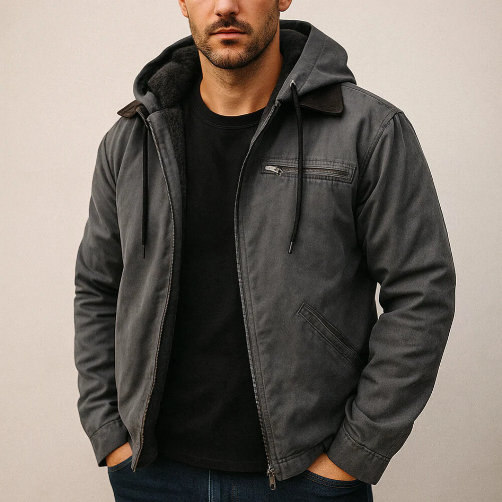 Herrwert | Robuste Herrenjacke mit weichem Innenfutter für Alltag und Freizeit