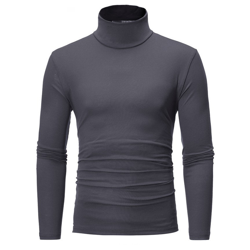 Herren-Langarmshirt mit Stehkragen – Slim Fit