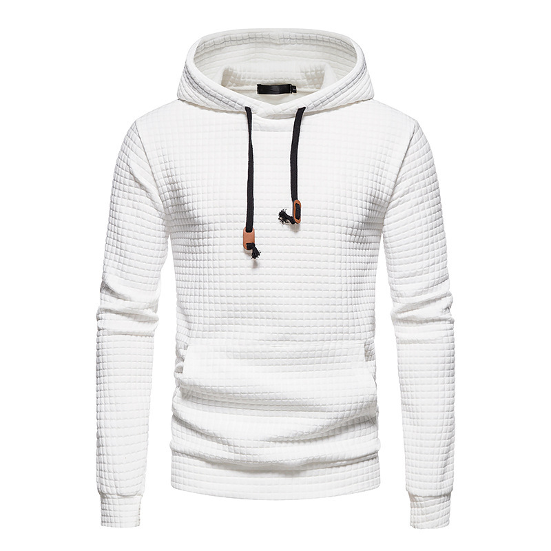 Herrwert | Herren Kapuzenpullover mit strukturierter Waffeloptik und Kängurutasche