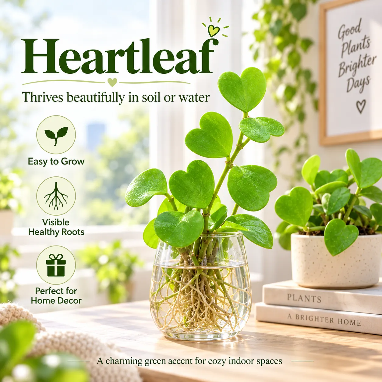 🌿 Semienka Heartleaf – ľahko pestovateľná zeleň v tvare srdca