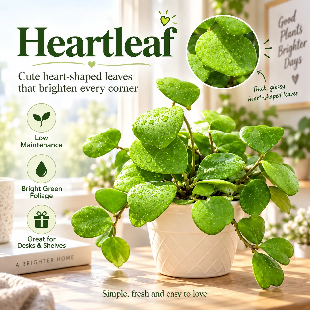 🌿 Semienka Heartleaf – ľahko pestovateľná zeleň v tvare srdca