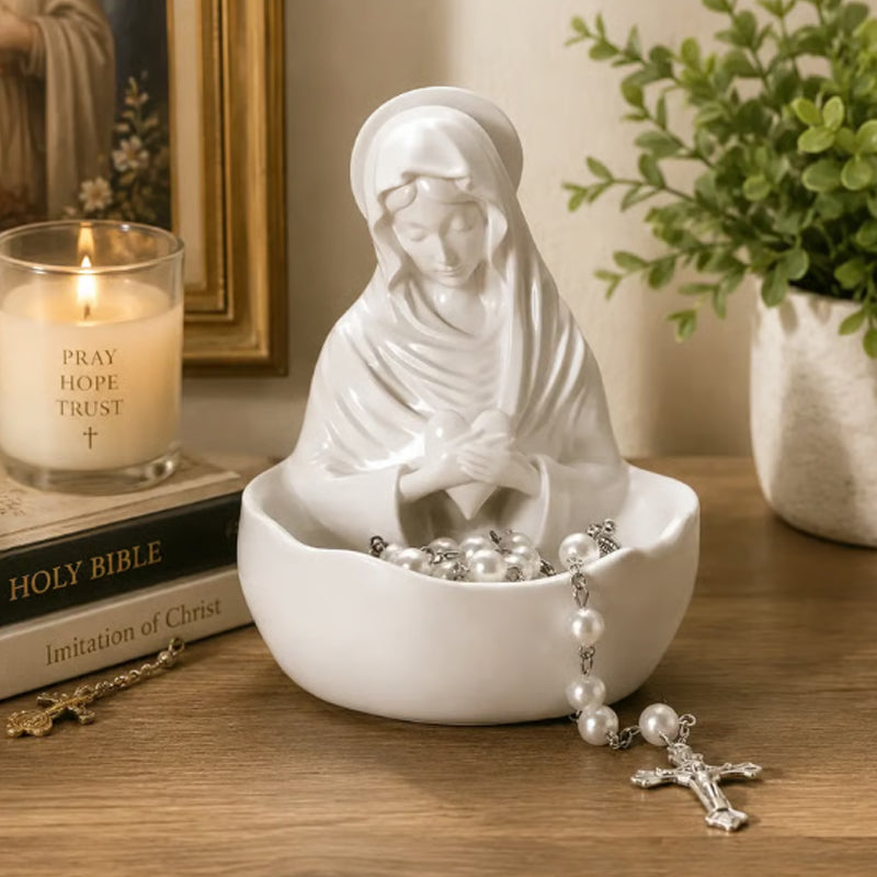 ✨🏛 Vysokokvalitný živicový podnos na šperky: elegantná biela miska na drobnosti na váš toaletný stolík! ✨🧕