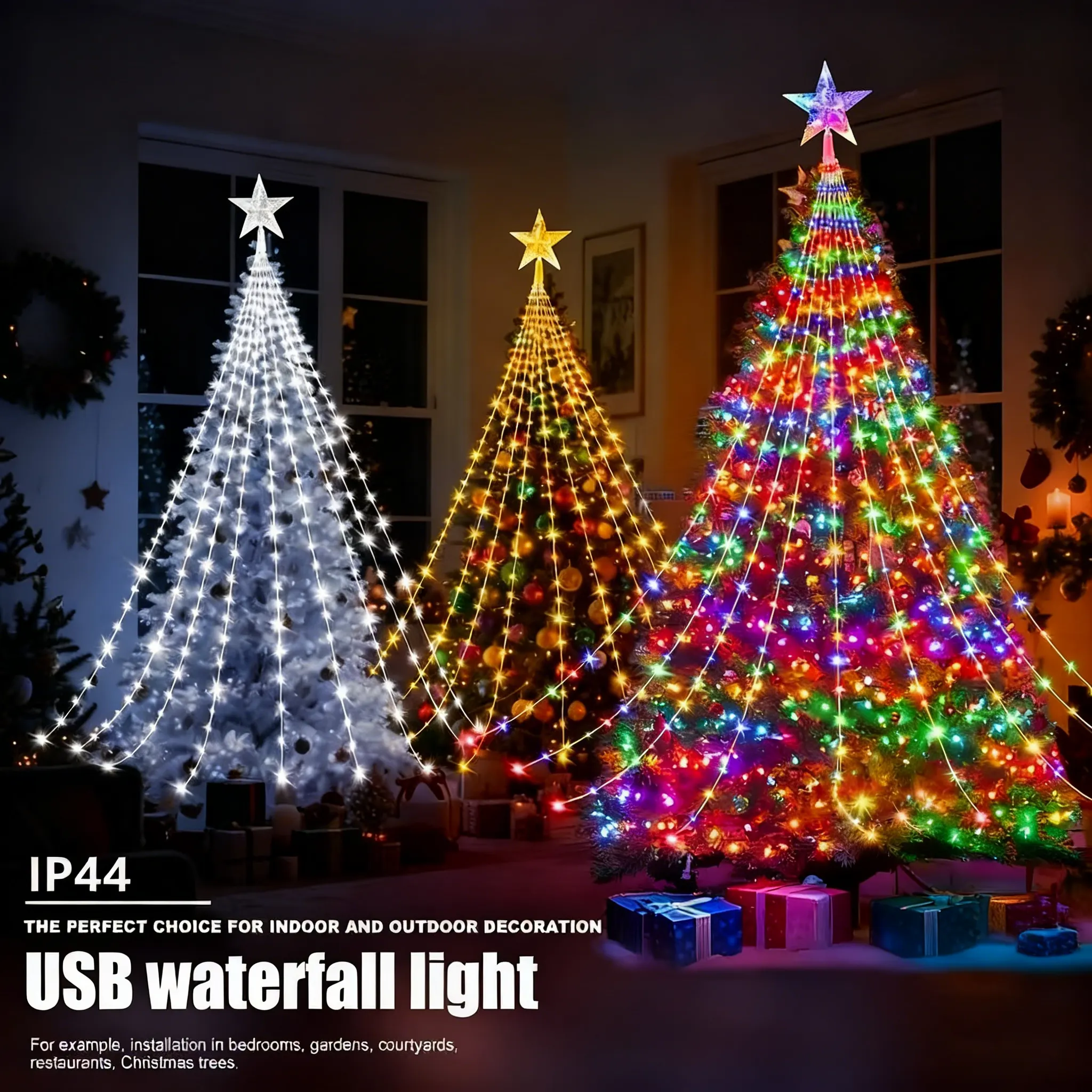 🎁Predčasný sviatočný výpredaj 50% ZĽAVA🎄Vianočné osvetlenie Starlight Cascade