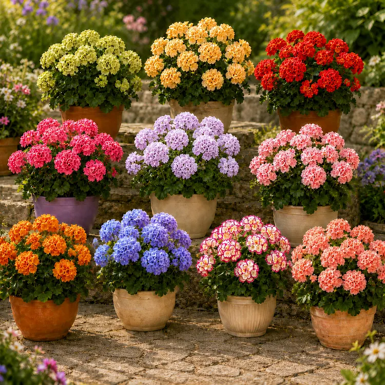 🌸 Vzácne rastliny dvojitého muškátu – nekonečné množstvo kvetov a úžasné kvety podobné ružiam ✨