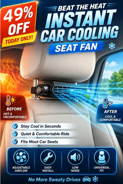 Profesionálny nenápadný ventilátor do autosedačky