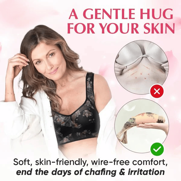 🎁 Super riasená podprsenka | Chladivá pohodlná podprsenka s čipkou Ice Silk
