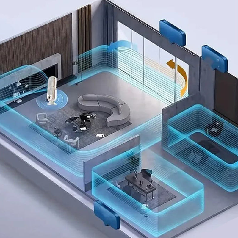 Prenosná stolová klimatizácia s ventilátorom a 5 rýchlosťami prúdenia vzduchu