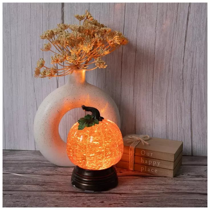 🔥Posledný deň so zľavou 49 % - 🎃🍂Trblietavá tekvicová snehová guľa