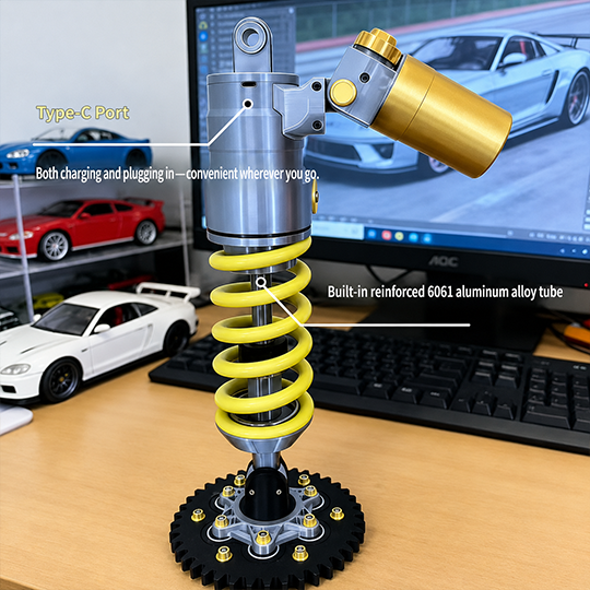 🔥Inšpirované svetlo na tlmič odpruženia - nastaviteľné LED svetlo pre hráčov a automobilových nadšencov